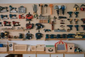 Hand Tools , craft product and Workbench in Carpentry Workshop