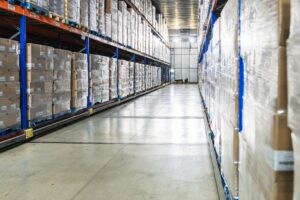 Pallet stretch wrap used in warehouse logistics