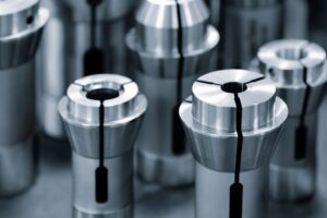 Milling metal cutter tools for CNC machine, dustrial design background, engineering technology concept.